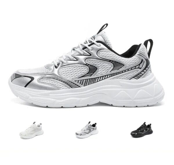 Celestial Pulse Mesh Runner – Arctic White