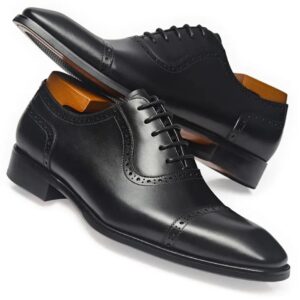 Midnight Noir Cap-Toe Brogue Oxford