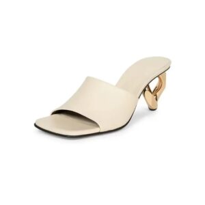 Aurora Sculptural Heel Mules Slingback Sandals