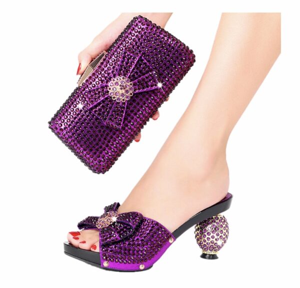 Crystal-Embellished Clutch & Mule Set - Image 2