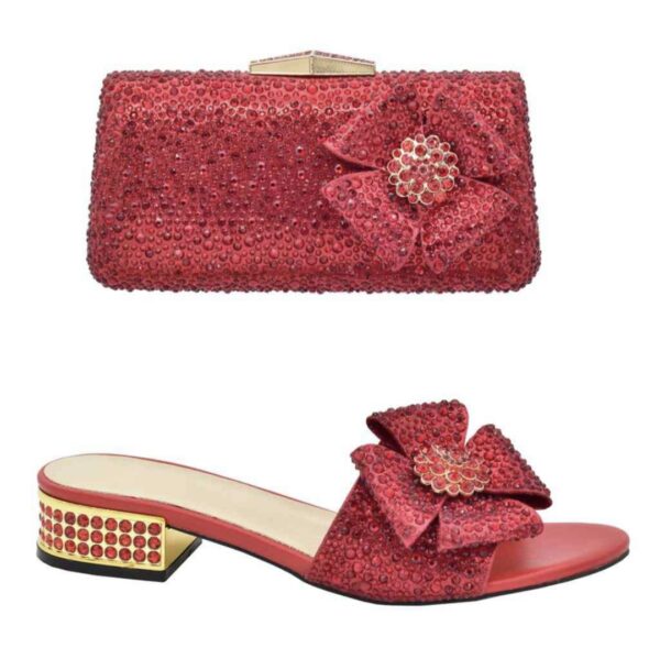 Crystal Bow Ring Clutch & Slide Set