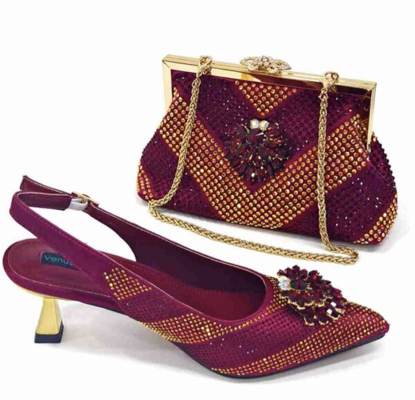 Aurora Crystal-Embellished Clutch & Slingback Mule Set - Image 6