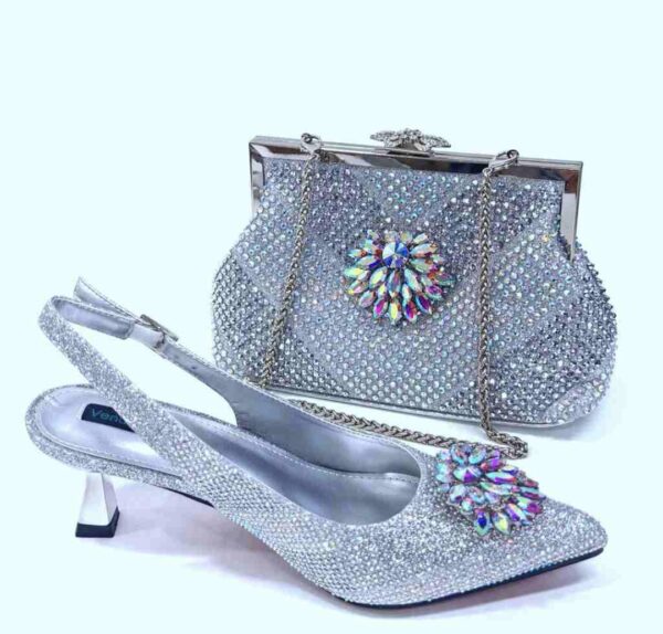 Aurora Crystal-Embellished Clutch & Slingback Mule Set - Image 4
