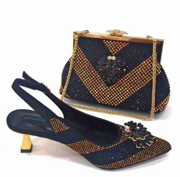 Aurora Crystal-Embellished Clutch & Slingback Mule Set - Image 2