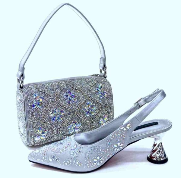 Aurora Crystal-Embellished Clutch & Slingback Mule Set - Image 9