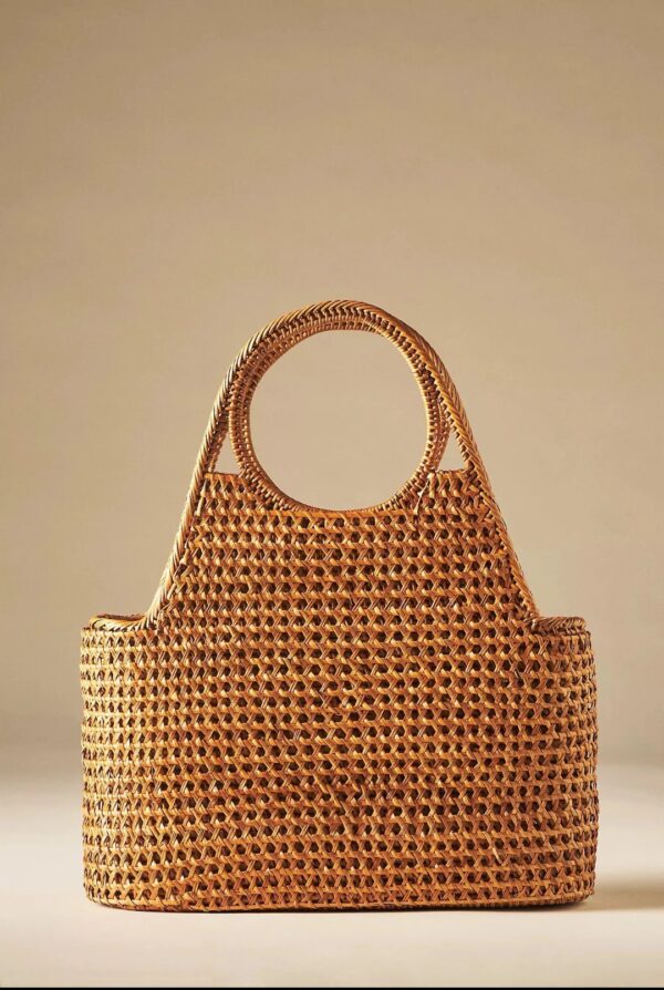 Handwoven Rattan Shoulder Bag