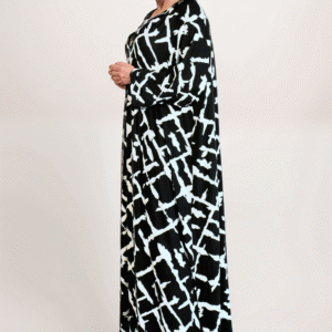 HUHNKES-  Flared Maxi Printed Dress